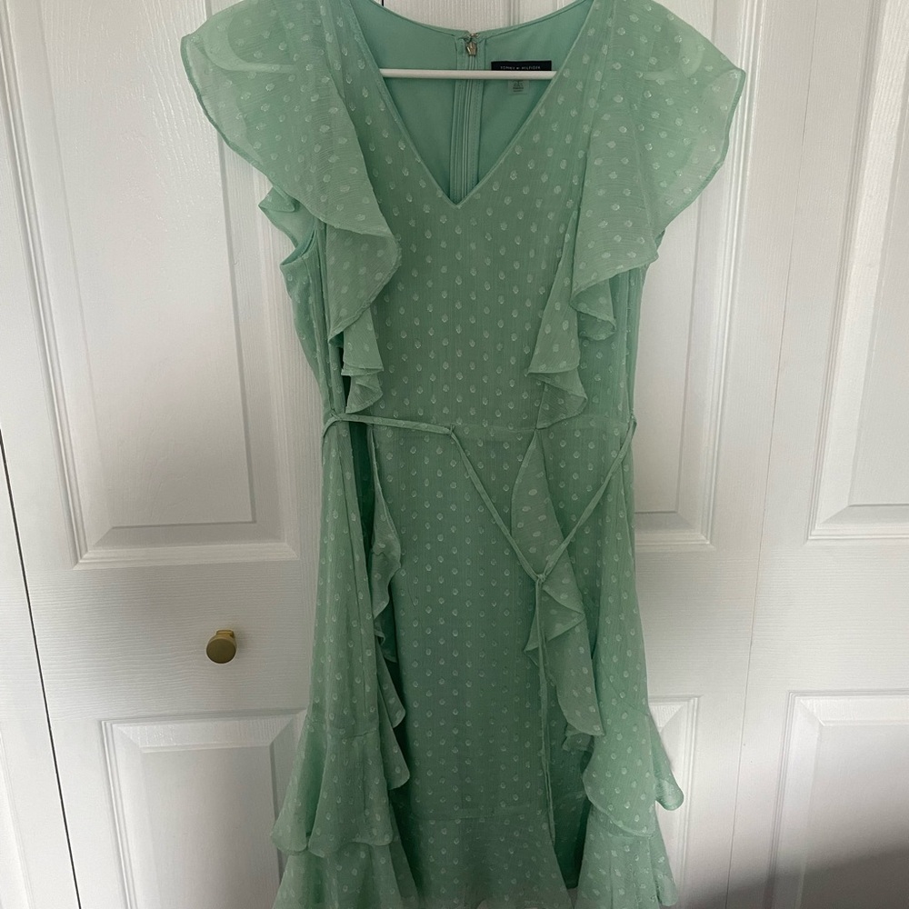 Sea foam green dress